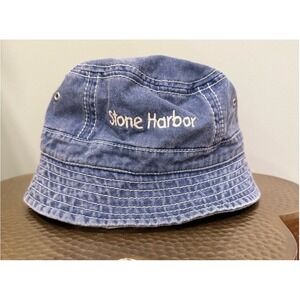 Stone Harbor NJ Kid's Chambray Blue Denim Bucket Hat - Large